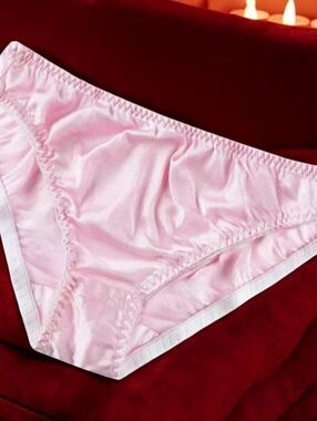 Pink Seamless Silk Brief Panty for Women – Soft & Comfortable